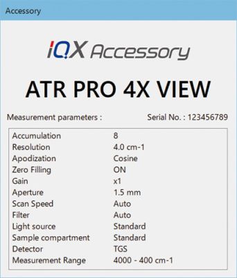   iQX automatically recognizes accessory 