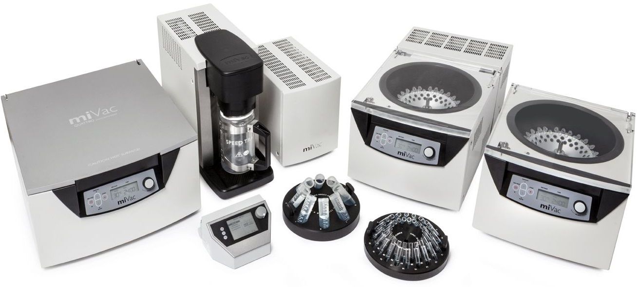 Modular range of centrifugal vacuum concentrators